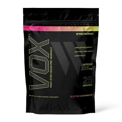 VOX High-Stim Vegan Pre-Workout - Electric Watermelon (25 Servings)