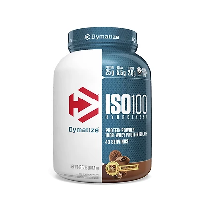 Dymatize Iso100 Hydrolyzed Whey Protein - Gourmet Chocolate (43 Servings) 3 lbs.