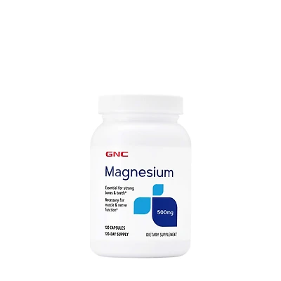 GNC Magnesium Capsules 500Mg - 120 (120 Servings)