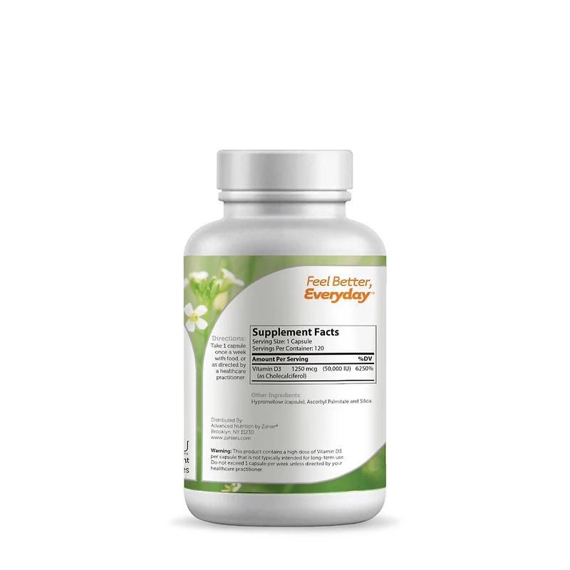 Vitamin D3 50000 IU - 120 Capsules (120 Servings)