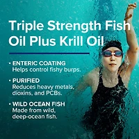 Triple Strength Fish Oil Plus Krill Oil - 60 Softgels (30 Servings)