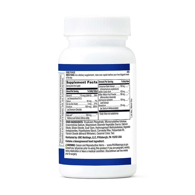Healthy Blood Sugar Formula with Reducose® - 60 Caplets (60 Servings)