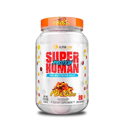 Alpha Lion Superhuman 100% Whey Protein Isolate - Peanut Butter Candy Pb & Gains (28 Servings)