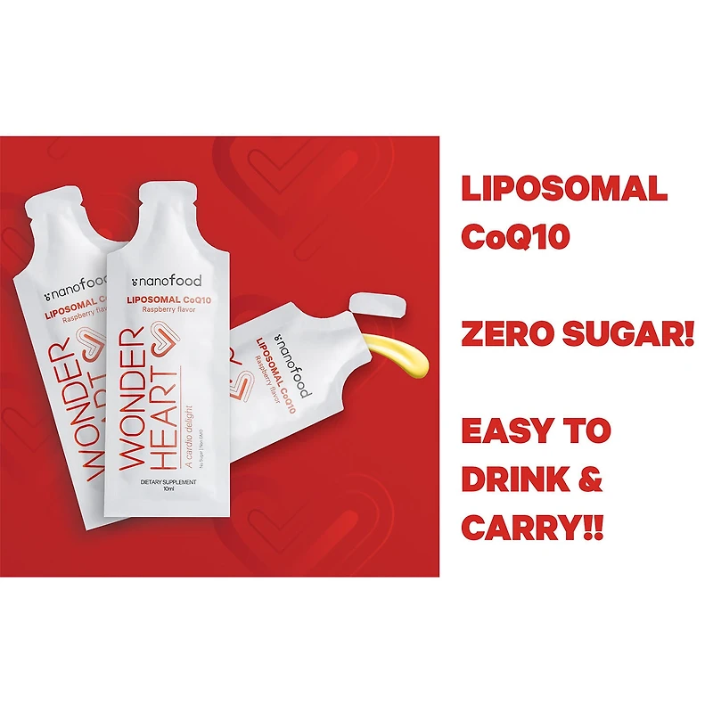 Nanofood Wonder Heart - Liposomal CoQ10 Liquid Supplement - 0.3 oz. (30 Servings)