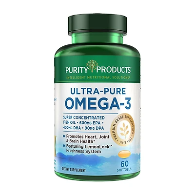 Ultra - Pure Omega - 3 - 60 Softgels (30 Servings)