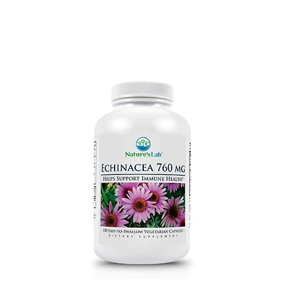Nature's Lab Echinacea 760Mg - 100 Capsules (50 Servings)