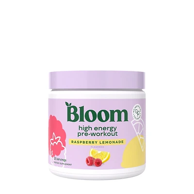 Bloom High Energy Pre-Workout - Raspberry Lemonade (25 Servings)