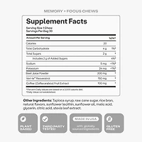 Memory + Focus - Blueberry Pomegranate - 30 Chews (30 Servings)