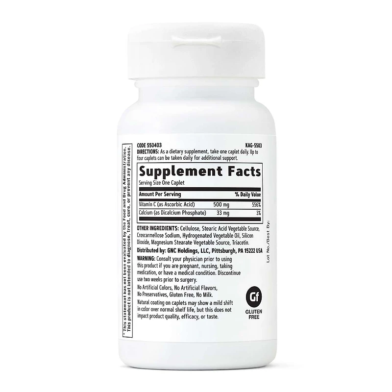 Vitamin C 500mg - 90 Caplets (90 Servings)