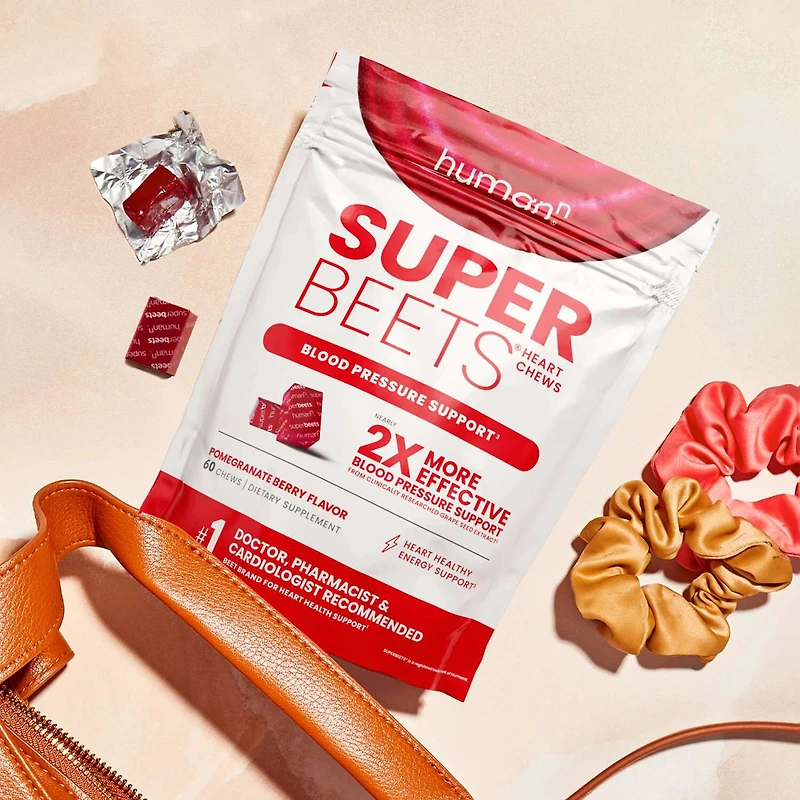 SuperBeets® Heart Chews - Pomegranate Berry - 60 Chews (30 Servings)