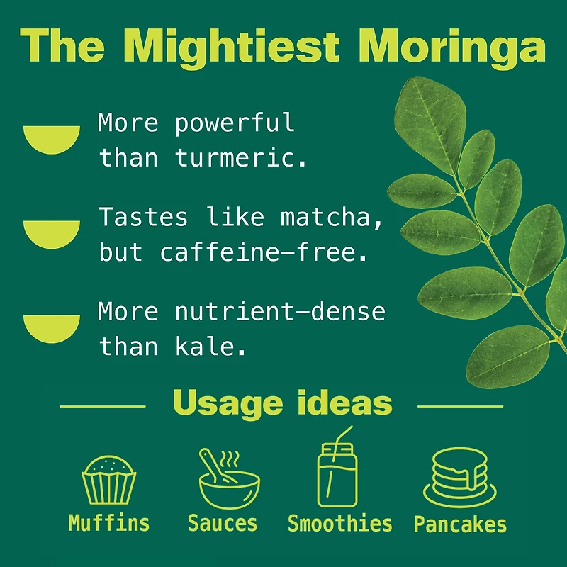 Pure Moringa Powder - 7.4 oz. (35 Servings)