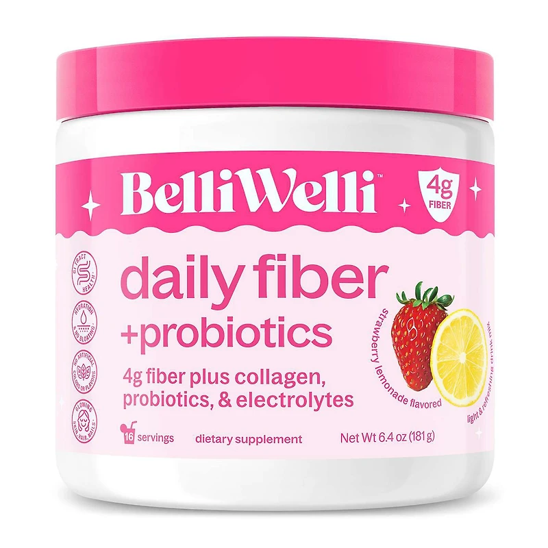 Daily Fiber + Probiotics - Strawberry Lemonade 16 Servings
