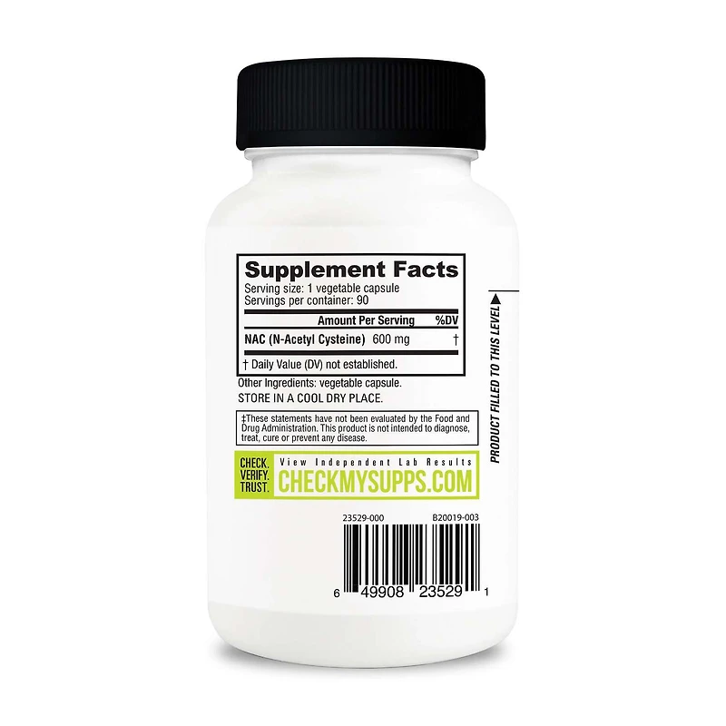 NAC 600mg - 90 Capsules (90 Servings)