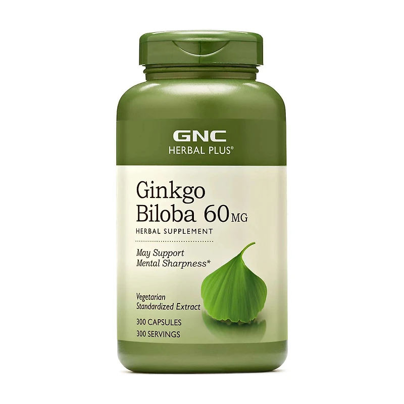 Ginkgo Biloba 60mg - 100 Capsules (100 Servings)