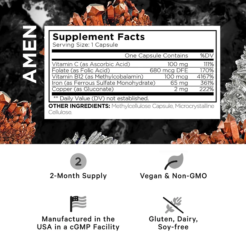 AMEN - Iron Ultra - 60 Capsules (60 Servings)