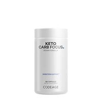 Codeage Keto Carb Focus Vegan Blocker White Kidney - Green Tea Cinnamon 180 Caupsules (90 Servings) Capsules