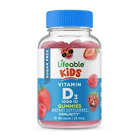 Sugar Free Kids Vitamin D3 1000IU - 60 Gummies (60 Servings)