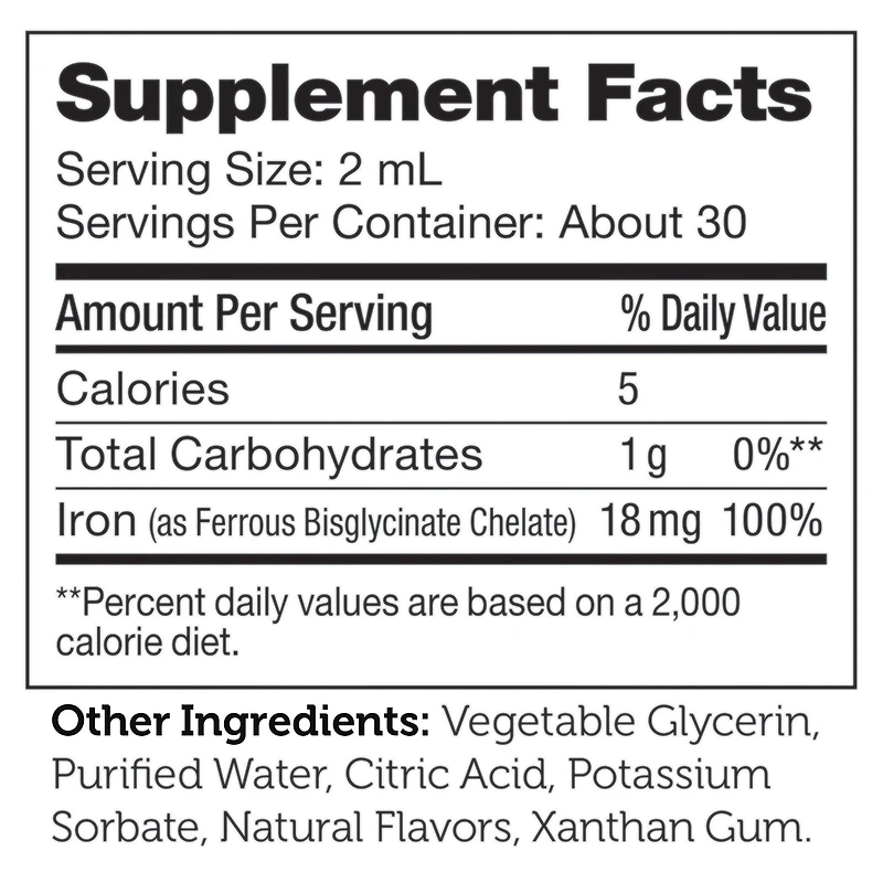 Liquid Iron Drops - Mixed Berry - 2 fl oz (30 Servings)