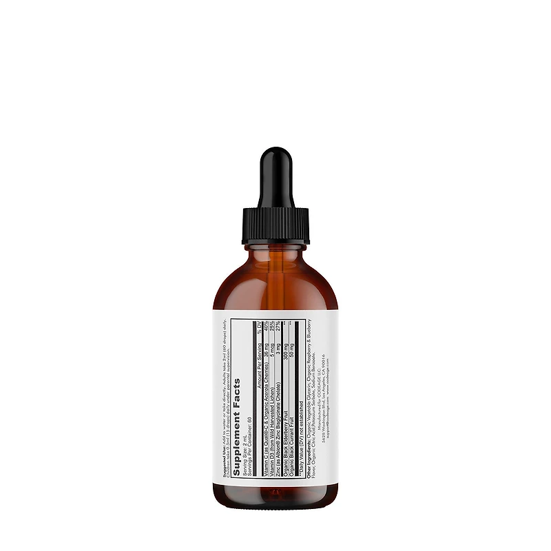 Elderberry Immune Complex Syrup Kids & Adults Daily Vitamin - 4 oz. (60 Servings)