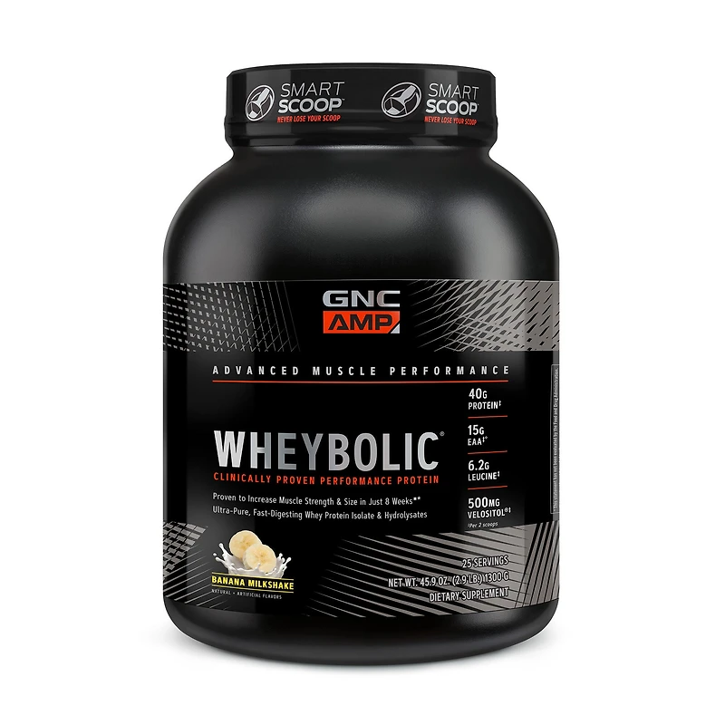 GNC AMP Whey Proteinbolic Healthy - Banana Milkshake (25 Servings)