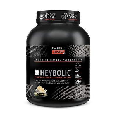 GNC AMP Whey Proteinbolic Healthy - Banana Milkshake (25 Servings)