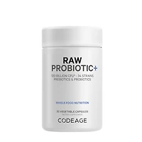 Codeage Raw Probiotic+ Gluten-Free - 30 Vegetable Capsules (30 Servings)