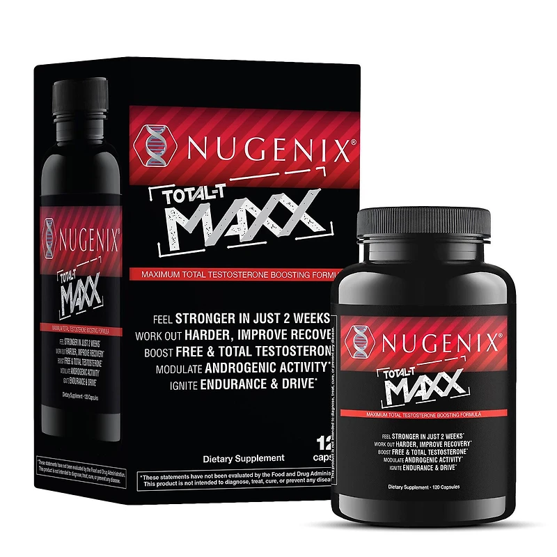 Nugenix Maxx Testosterone Booster with Tesnor - 120 Capsules (30 Servings)