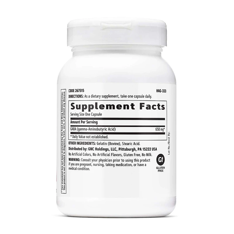 GABA 650mg - 90 Capsules (90 Servings)