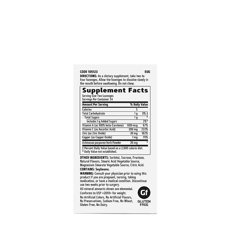 Ultra Zinc Lozenge® - Orange - 48 Vegetarian Lozenges (24 Servings)