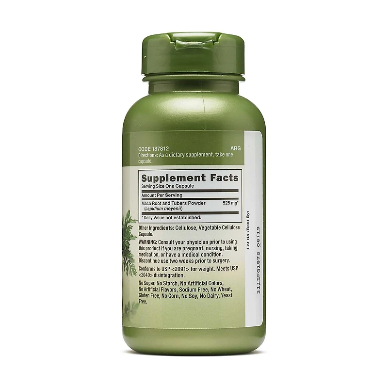 Maca Root 525mg - 100 Capsules (100 Servings)