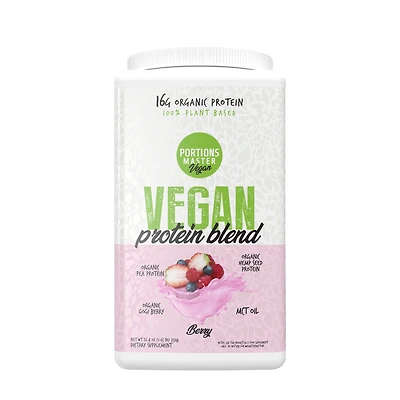 Portions Master Vegan Protein Blend - Berry (30 Servings)