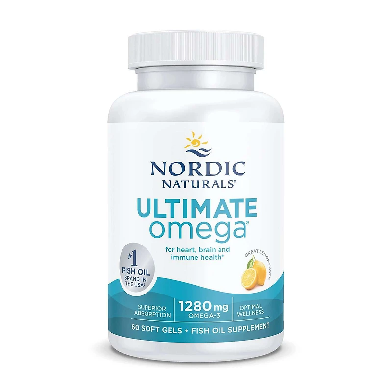 Ultimate Omega® Soft Gels - Lemon - 60 Softgels (30 Servings)