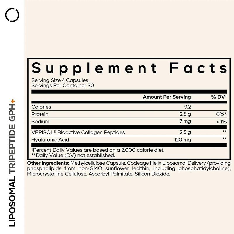 Liposomal Tripeptide GPH+ - 120 Capsules (30 Servings)