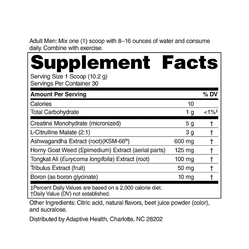 T-Booster + Creatine - Fruit Punch (30 Servings)