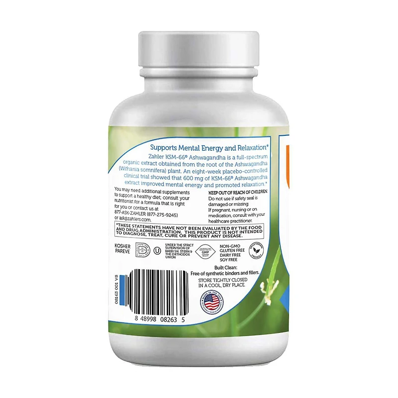 Ashwagandha 600mg - 60 Capsules (60 Servings)