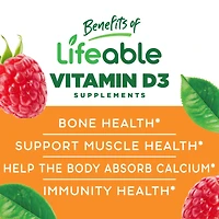 Sugar Free Vitamin D3 5000IU - 60 Gummies (60 Servings)