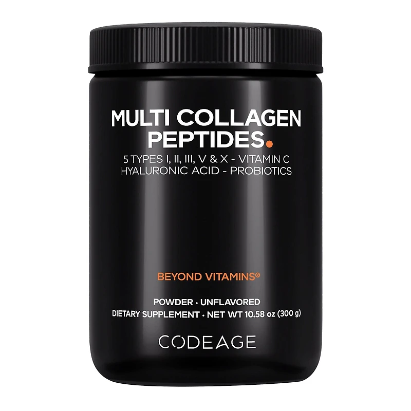 Codeage Multi Collagen Black Edition with Probiotics Vitamin C - 10.58 Oz. (30 Servings)