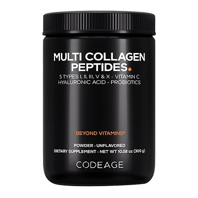 Codeage Multi Collagen Black Edition with Probiotics Vitamin C - 10.58 Oz. (30 Servings)