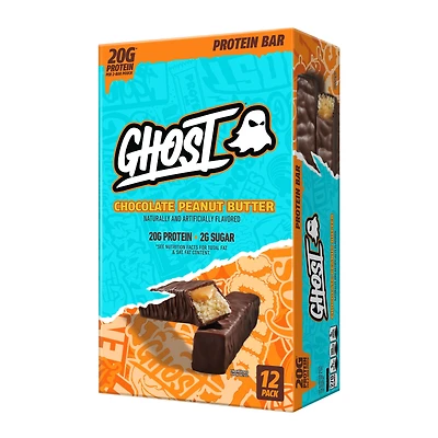 GHOST Protein Bar - Chocolate Peanut Butter (12 Bars)