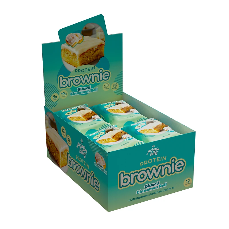 Alpha Prime Protein Brownie - Glazed Cinnamon Roll (12 Brownies) other snack