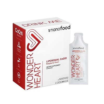 Codeage Nanofood Wonder Heart - Liposomal Coq10 Liquid Supplement 0.3 Oz. (30 Servings)
