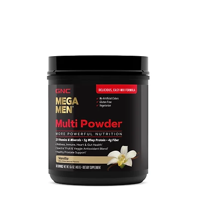 GNC Mega Men Multi Powder - Vanilla 16.4 Oz. (30 Servings)