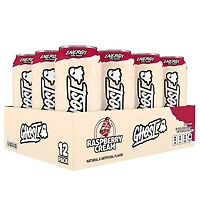 GHOST Energy Drink Vitamin B - Raspberry Cream 16Oz. (12 Cans) Zero Sugar