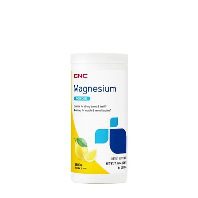 GNC Magnesium Healthy - Lemon 11.85Oz. (84 Servings)