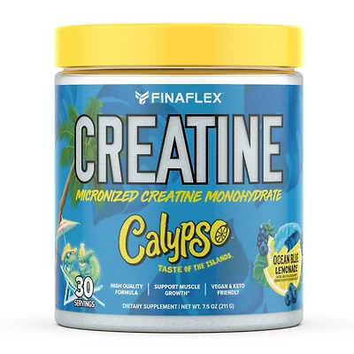 FINAFLEX Creatine Vegan - Calypso Ocean Blue Lemonade (30 Servings)