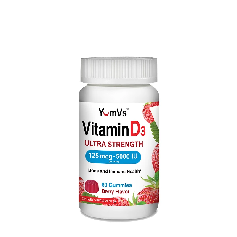 YumVs High Potency Vitamin D Jellies Healthy - Mixed Berry 60 Gummies (30 Servings)