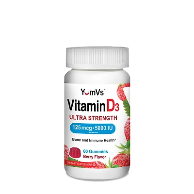 YumVs High Potency Vitamin D Jellies Healthy - Mixed Berry 60 Gummies (30 Servings)