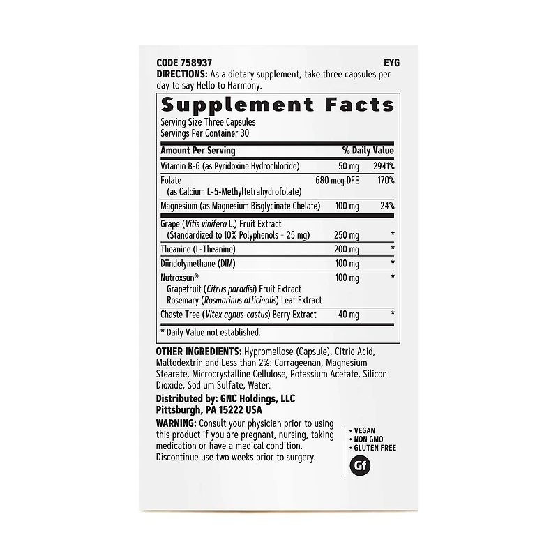 Hello Harmony - 90 Capsules (30 Servings)