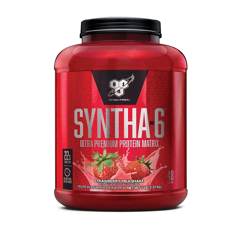 BSN Syntha-6 Premium Protein - Strawberry Milkshake (48 Servings) 5 lbs.