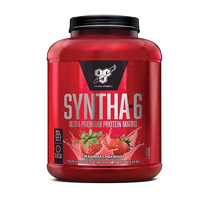 BSN Syntha-6 Premium Protein - Strawberry Milkshake (48 Servings) 5 lbs.